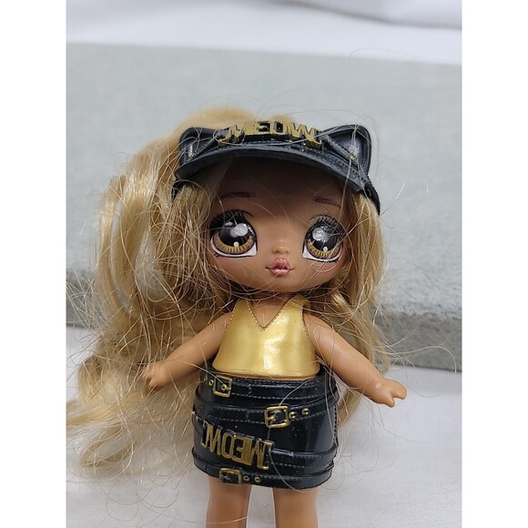 Na Na Na Surprise Mini Doll Sasha Scratch Brunette Beyonce Meow Kitty Ears 4" - Picture 4 of 16